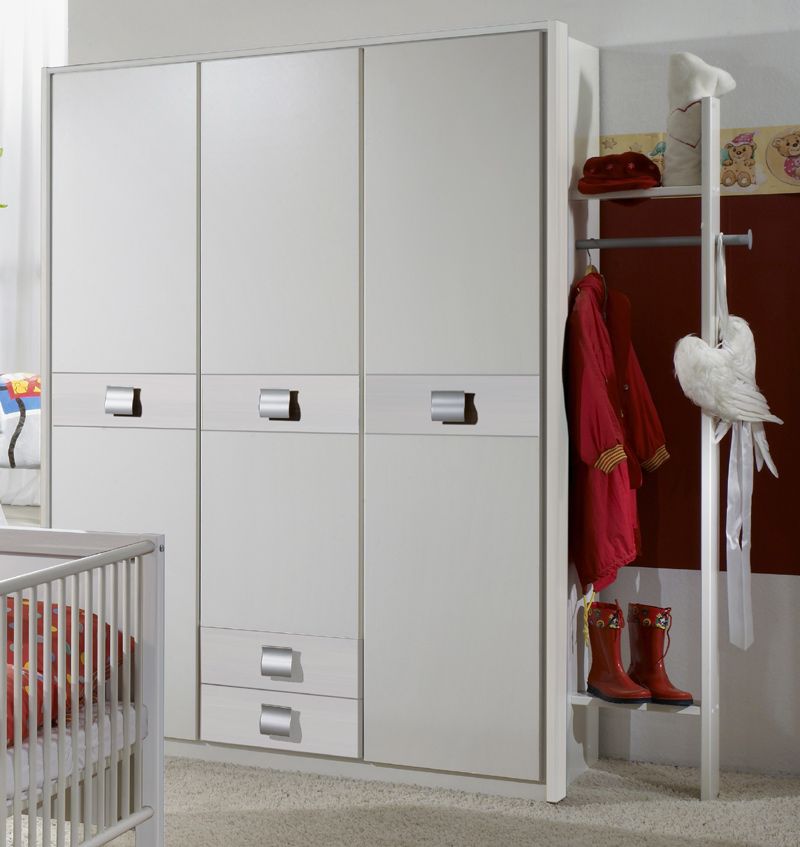 NEU* 135cm Jugendzimmer Kleiderschrank 3 trg in weiß