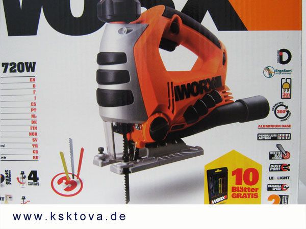 Stichsäge, Worx Pendelhubstichsäge WX475.I , 750 Watt, UVP 139