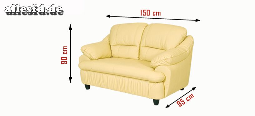 Ledersofa Garnitur 3+2+1 Toscania