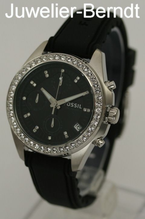 Fossil Damen Uhr als Chrono mit Silikonarmband ES2882 NEU 