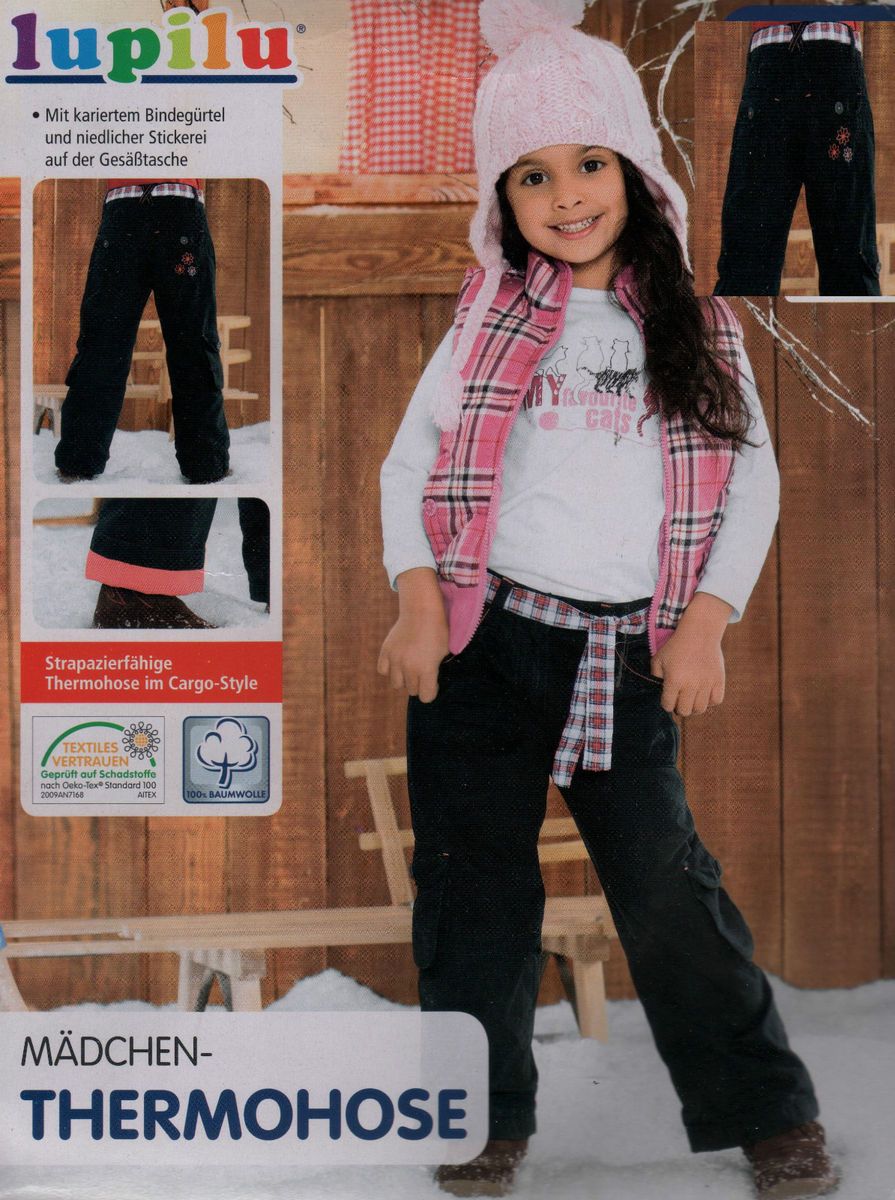 lupilu Mädchen Thermohose Kinder Winter   Hose strapazierfähig warm