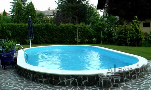 Ovalbecken 490x300x150 cm Stahlwandbecken Pool Folie 0,8mm stark