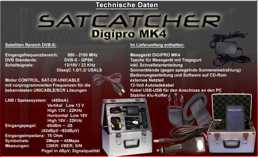 Satcatcher MK4 Satmessgerät Satfinder Finder Sat Messgerät DVB S