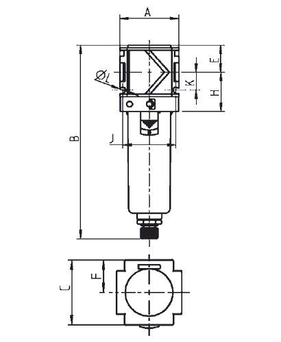 Aktivkohlefilter 3/8   variobloc Typ 493