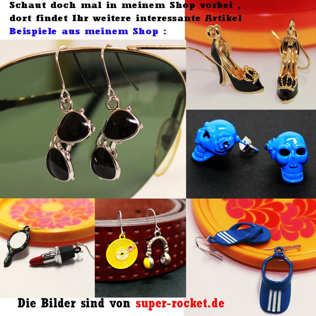 Miniblings Ohrringe miniatur retro gelb DJ Rockabilly Schallplatte