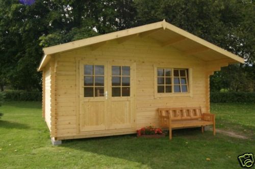 40 mm Gartenhaus 505x505 cm Geraetehaus Holz Holzhaus Blockhaus