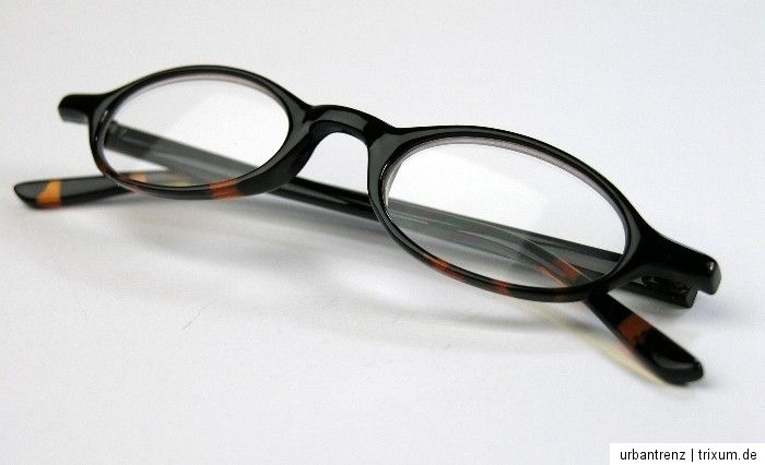 Lesebrille klein oval Retro Lesehilfe Halbbrille Farbverlauf 60o T