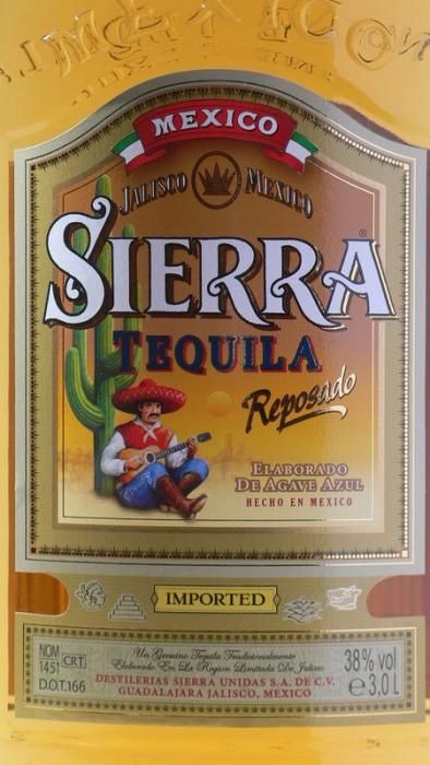 Sierra Tequila Gold   3 Liter Großflasche ( 24,84 € pro Liter