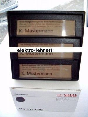 SIEDLE TASTENMODUL TM 511 03 B BRAUN KLINGEL KLINGELTASTEN MODUL 3