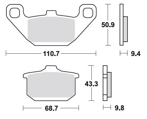 Bremsbeläge LF Kawasaki GPZ 1000 RX MCB532LF