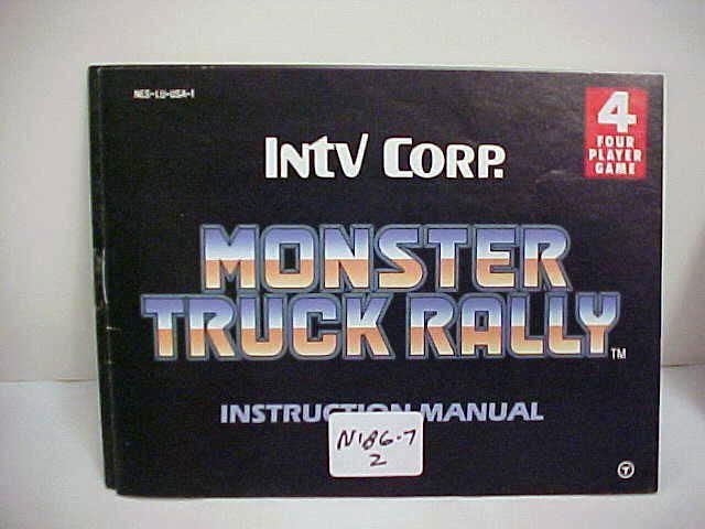 NINTENDO MONSTER TRUCK RALLY  INSTRUCTIONS NIB6007