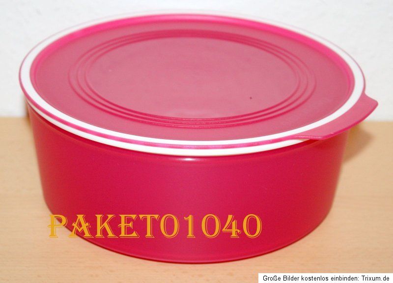 Tupperware Quadro Runde 1,5L Behälter A 195 Ultimo Rund B81 PINK NEU