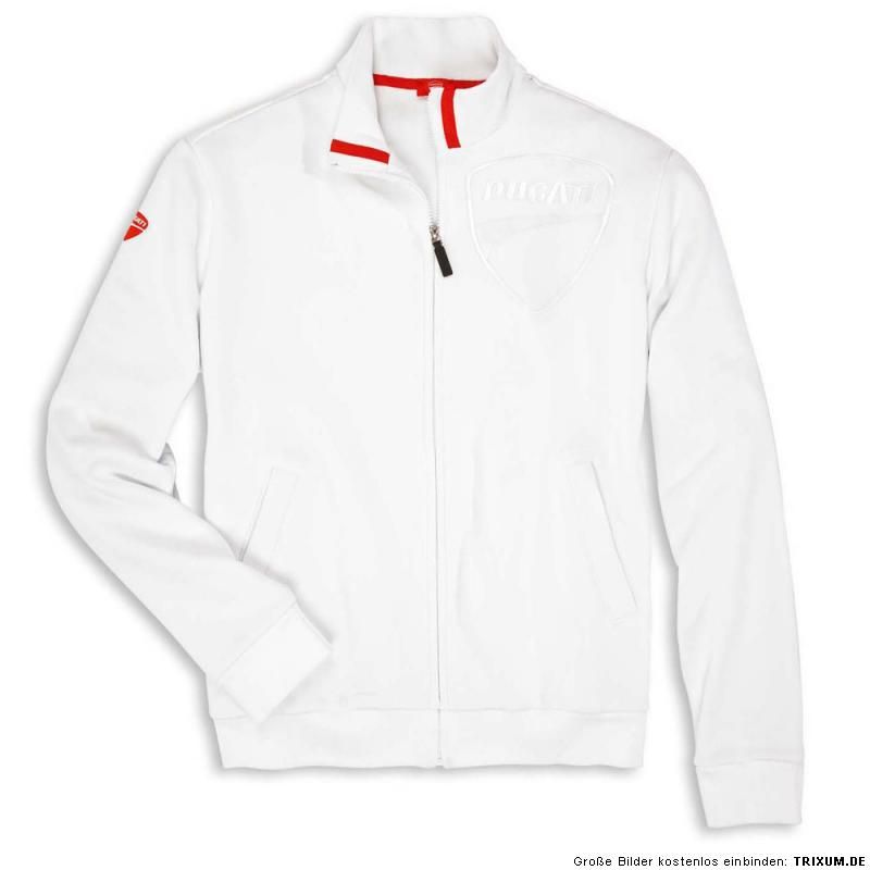 DUCATI COMPANY ´12 Sweatjacke Pullover mit Zipper Sweatshirt weiß