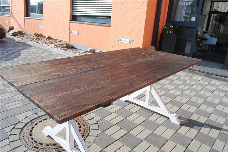 Rustikaler Esstisch 200 x 100 cm Landhaus Stil #L