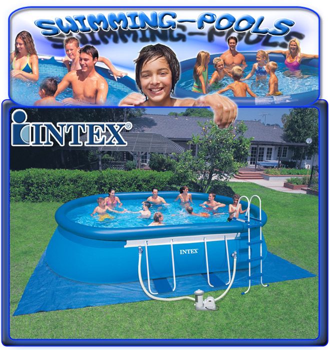 Elipse Schwimmbecken Schwimmbad 549 x 305 x 107cm Intex 54432