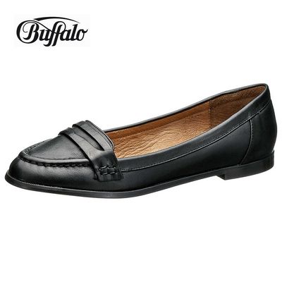 BUFFALO Flache Slipper Damen schwarz Halbschuh Damenschuh Schuh Gr 40