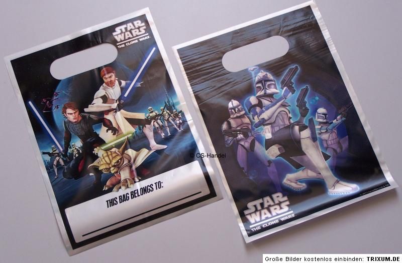 Star Wars the Clone Wars 8x Party Tüten Geschenktüte Geburtstag