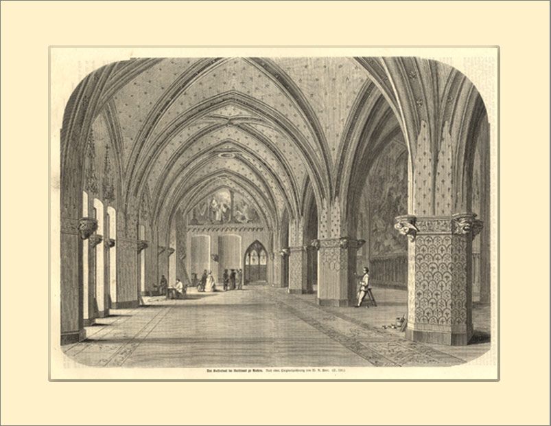 KAISERSAAL RATHAUS AACHEN KARL DER GROßE HOLZSTICH L23