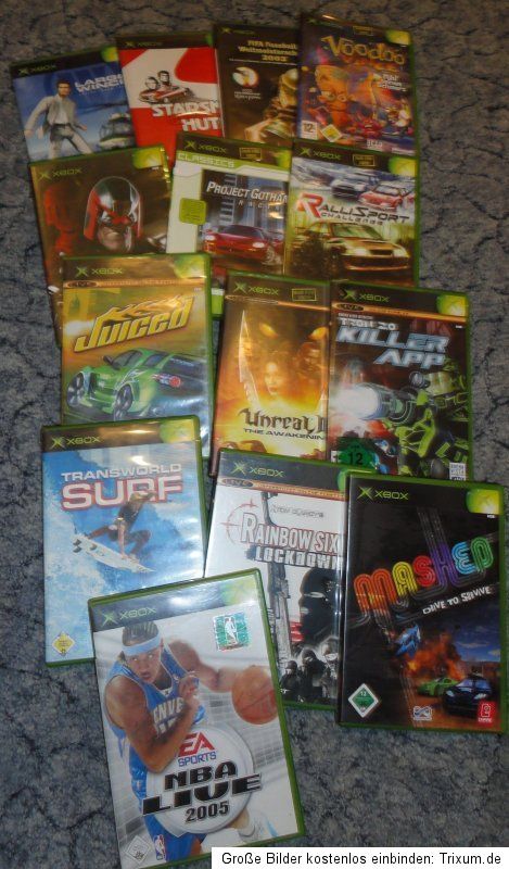 XBOX Spielesammlung Spielepaket zB NBA, Tron 2.0, Juiced, Unreal 2