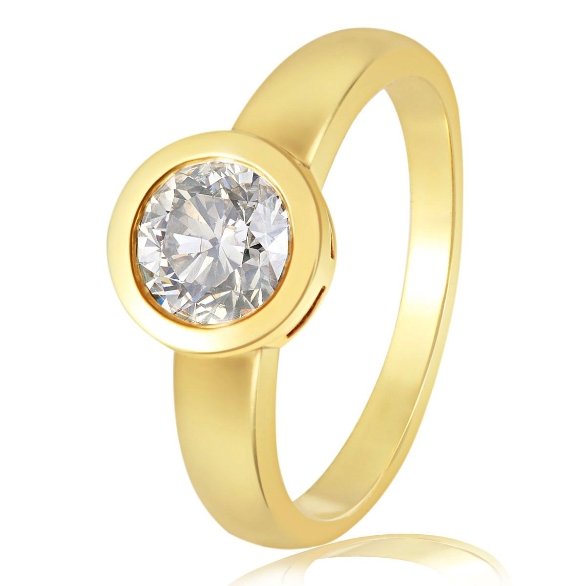 Goldmaid Collier Solitär Zarge 585 Gelbgold 1 Brillant 1,00 ct