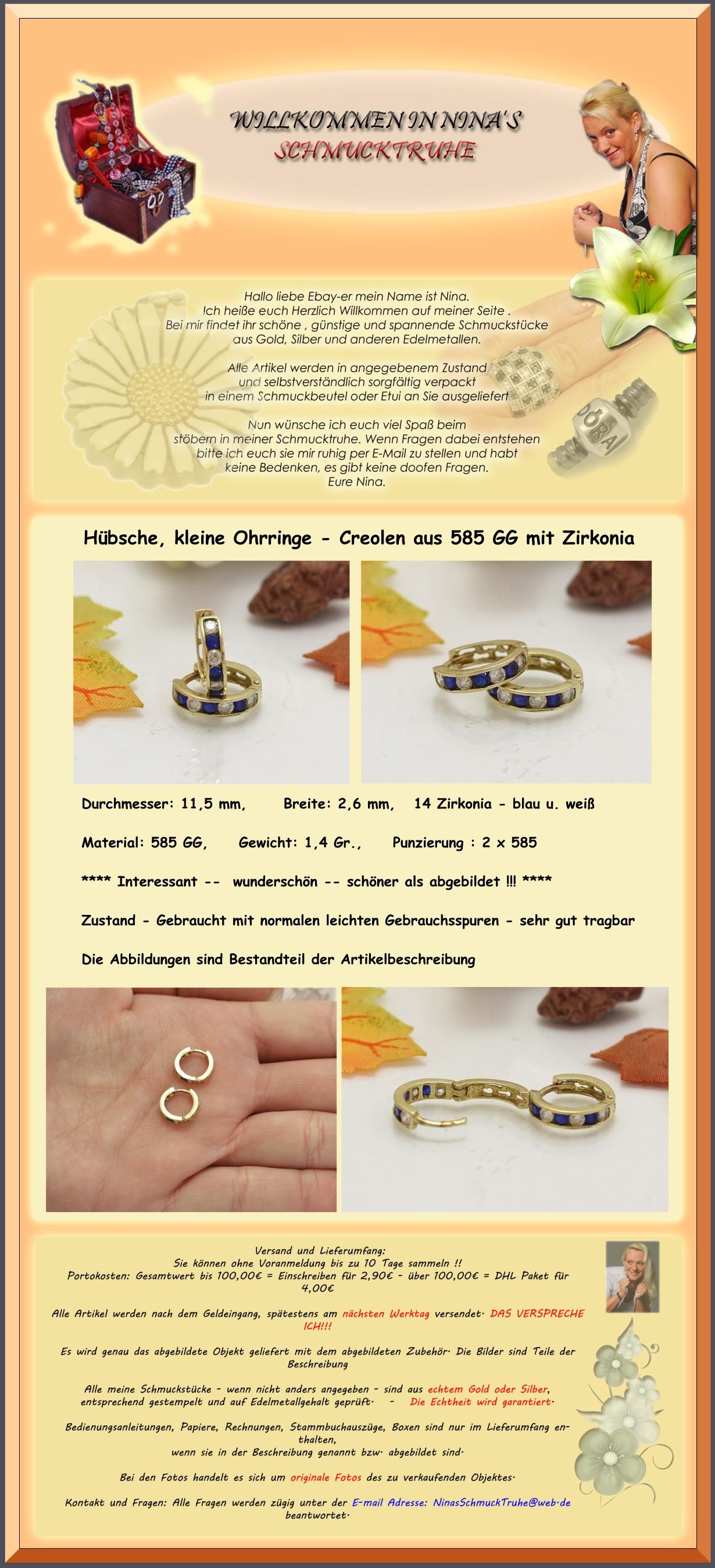 , kleine aber edle Ohrringe   Creolen aus 585 Gold   11,5 mm