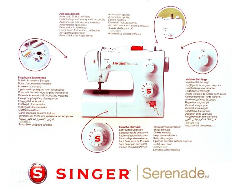 Singer Serenade Nähmaschine Sonderedition rot TOP 