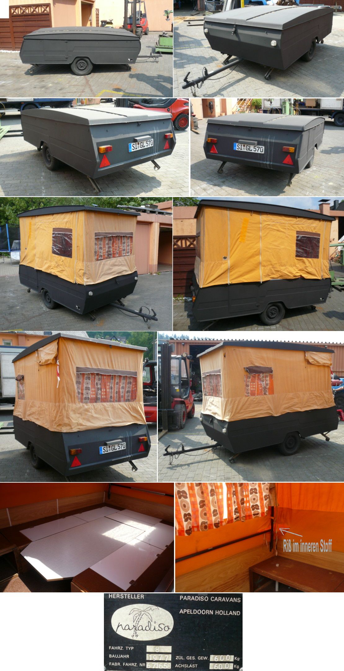 Wohnwagen Faltcaravan Paradiso zul.Ges Gew. 600kg