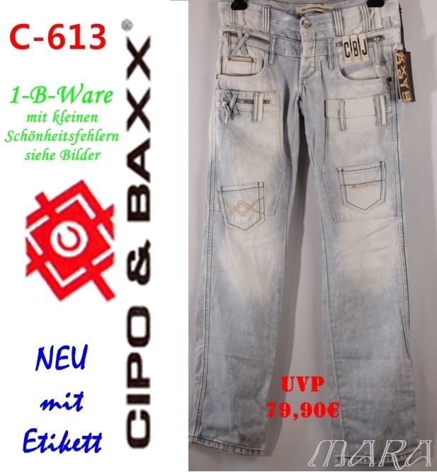 L34 W31 Cipo Bexx Herrenjeans C 613 Jeanshose Herren denim 1 B Ware