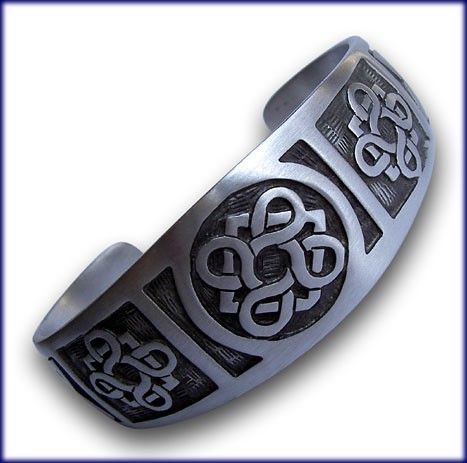 ARMREIF KELTISCHE KNOTEN ZINN PEWTER BRACELET ARMBAND CELTIC KNOTS