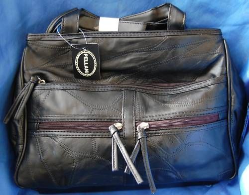 Pellani Damen Tasche, Karo Patch schwarz