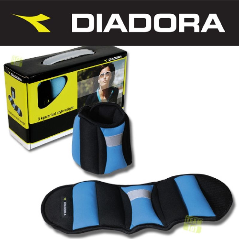 DIADORA 2x1,5 Kg Bat Style Weight Gelenkgewichte blau