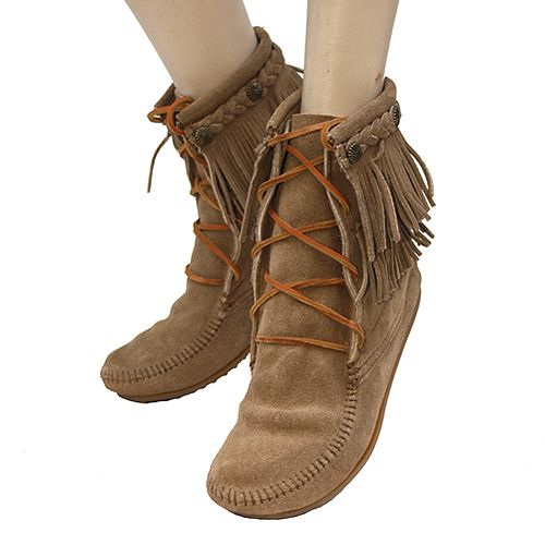 627t Minnetonka Moccasins Tramper Mokasins taupe Kate