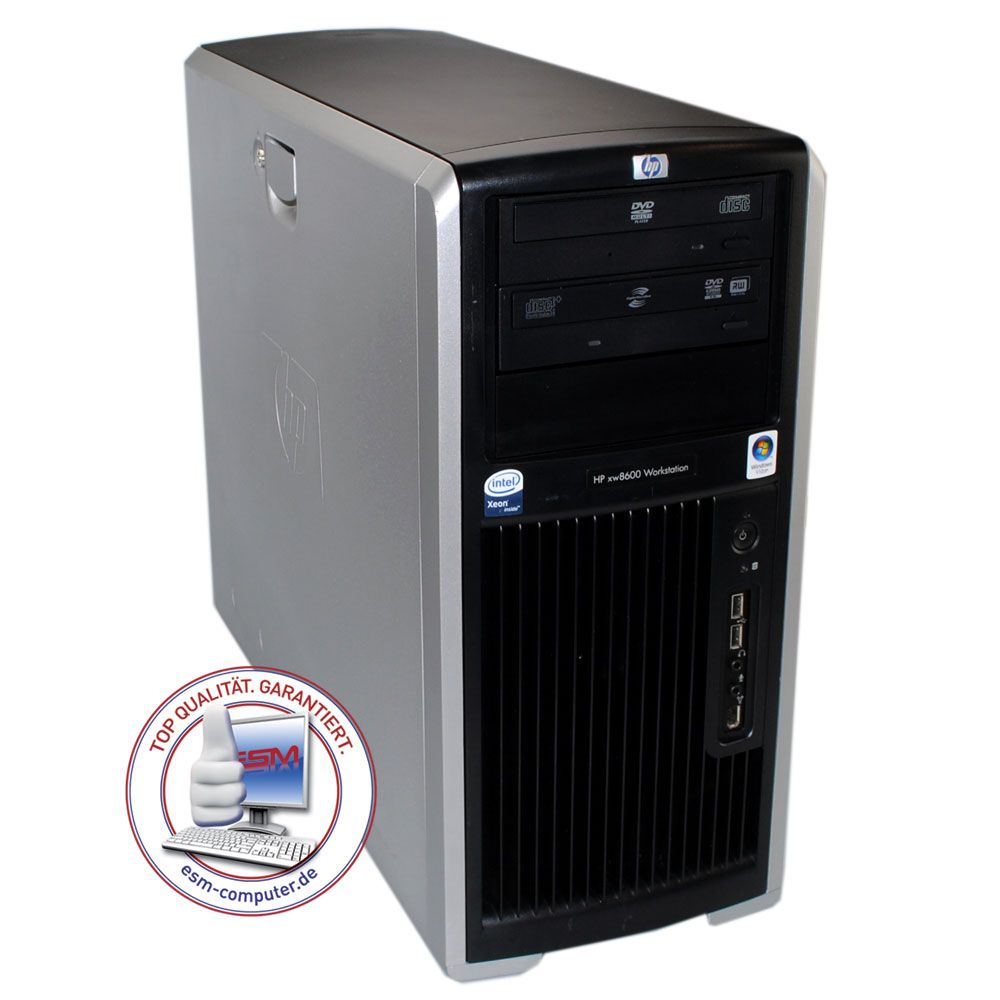 HP XW8600 1xXeon X5260 3,33GHz Win7 Prof. 8GB 1x146GB SAS DVD Quadro