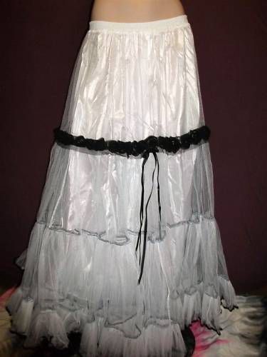 XXL TÜLL Stufen ROCK Rosen GOTHIC Hochzeit Lolita S XXL