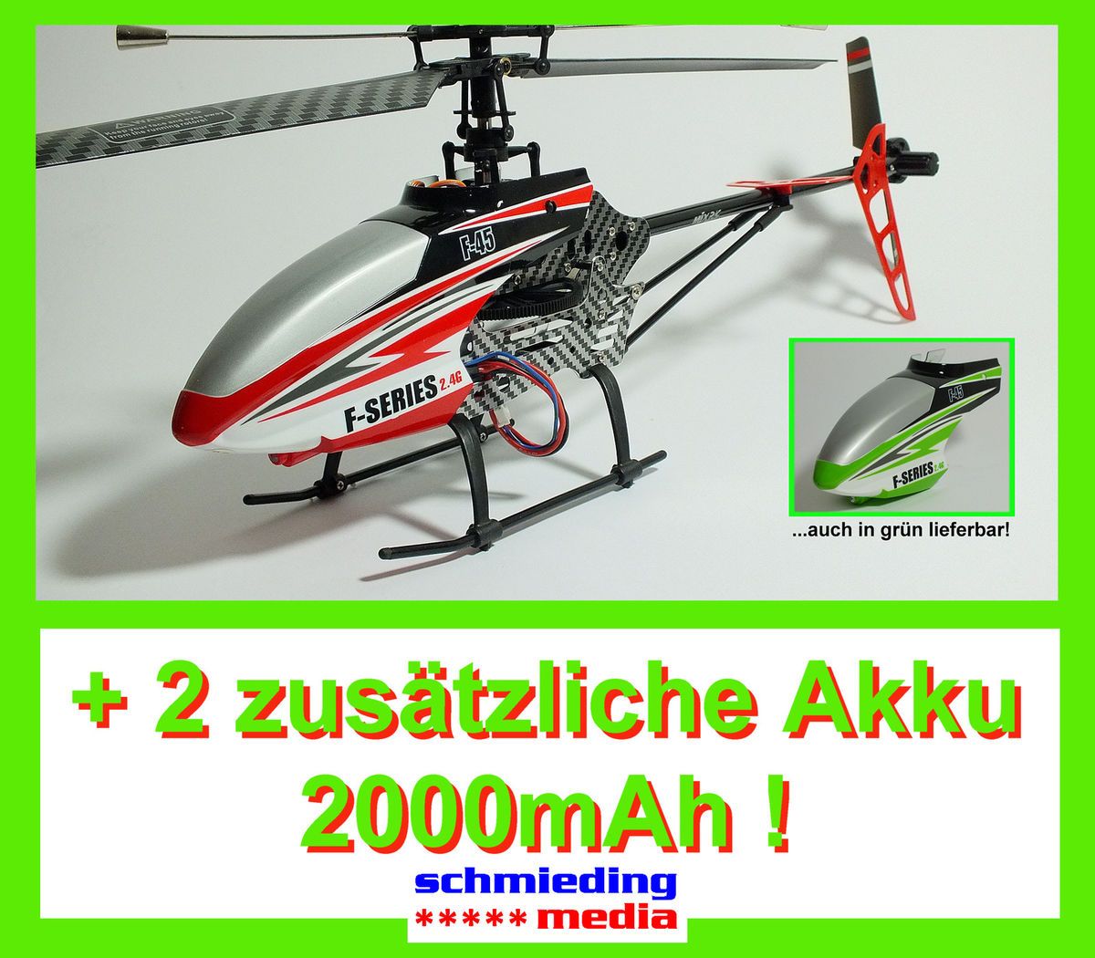 645 / F45 4 Kanal Helikopter, Hubschrauber Single Rotor 2,4 GHz