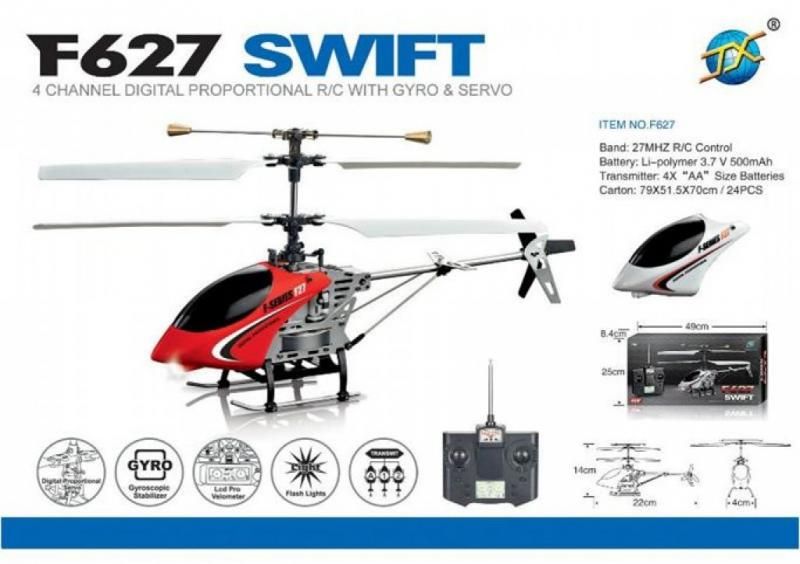 Original F 627 Hubschrauber 2.4 GHz LCD Funkferbedienung