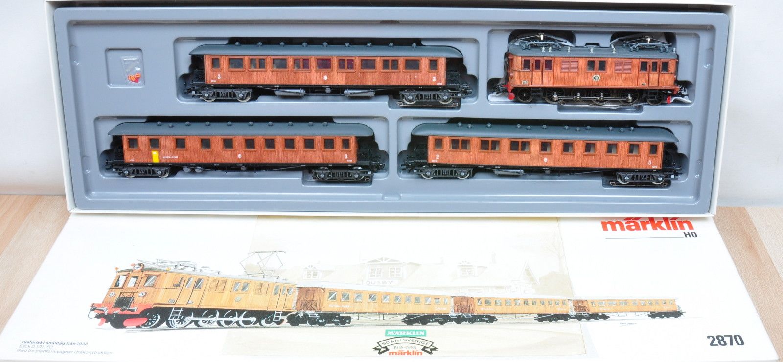 Märklin 2870 Historischer Schwedenzug / Postwagen mit gelben