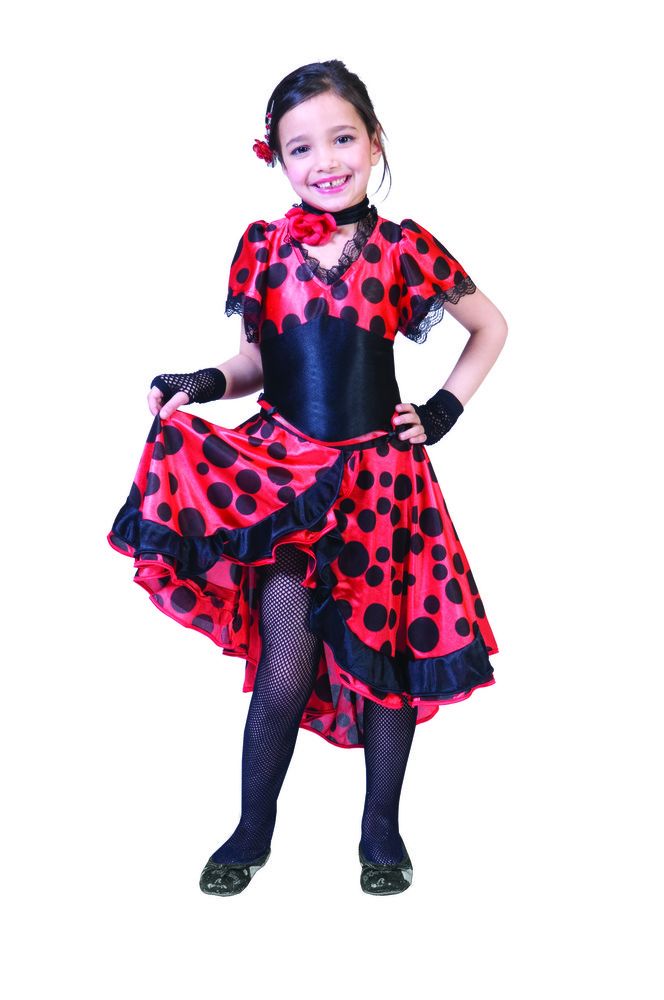 SPANIERIN KOSTÜM EVITA Fasching Tanzkleid Spanien Mädchen Gr. 116