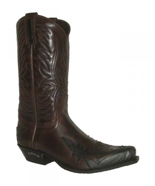 NEU SENDRA COWBOYSTIEFEL WESTERNSTIEFEL BIKERBOOTS 4773 Braun