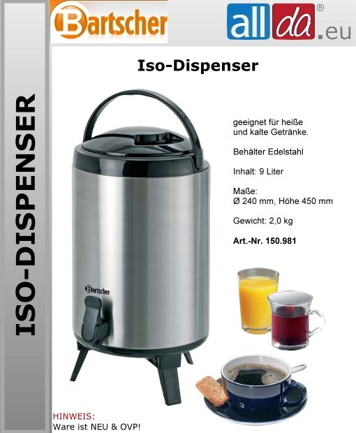 DISPENSER ISO Edelstahl Glühweintopf Spender (150.981)