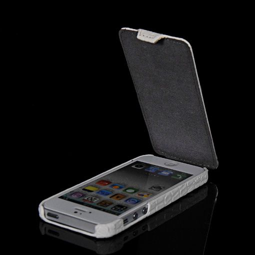 Krokodil PU Leder Tasche Flip Hülle Schale Cover für Apple iPhone 5