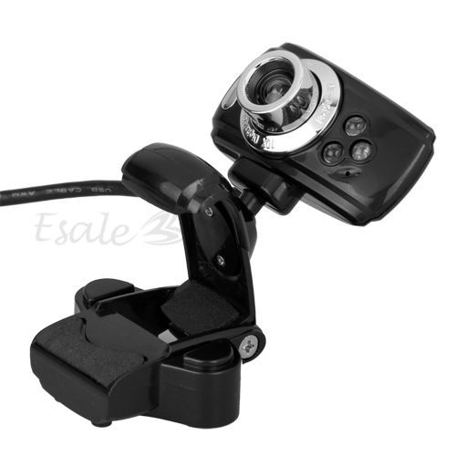 USB 2.0 50.0M Kamera Webcam Web Cam Camera PC Laptop 3 LED + Mic