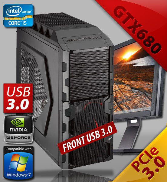 Intel Core i5 2500K 4x3.30GHz   GTX680 2GB   8GB DDR3   1000GB SATA 3