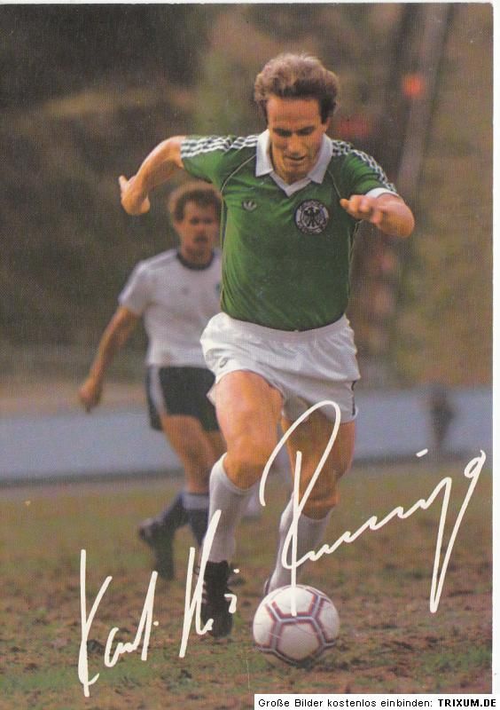 Karl Heinz Rummenigge DFB AK 80er Jahre Original Signiert +A28241