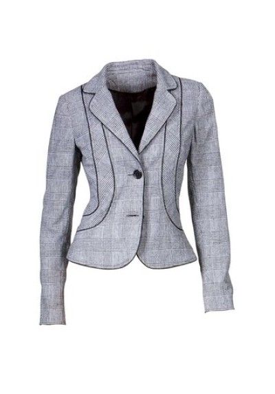 ASHLEY BROOKE Bussines Blazer in grau kariert