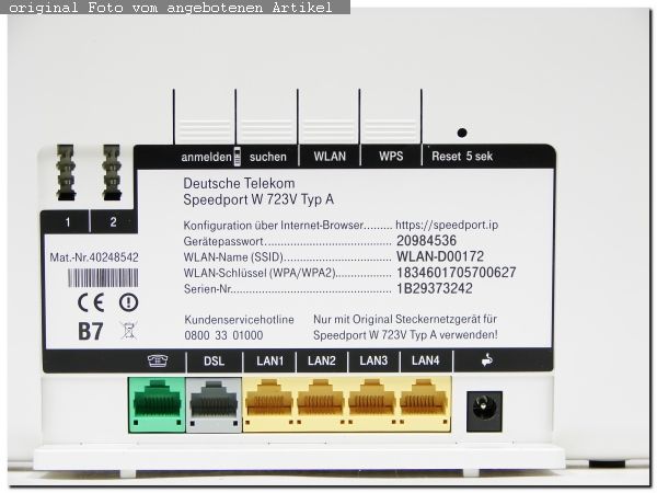 Speedport W723V VDSL • ADSL2/2+ bis 50 MBit/s • WLAN bis 300 MBit