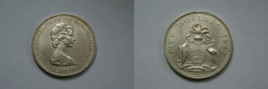 Commonwealth Of The Bahamas 5 Dollars