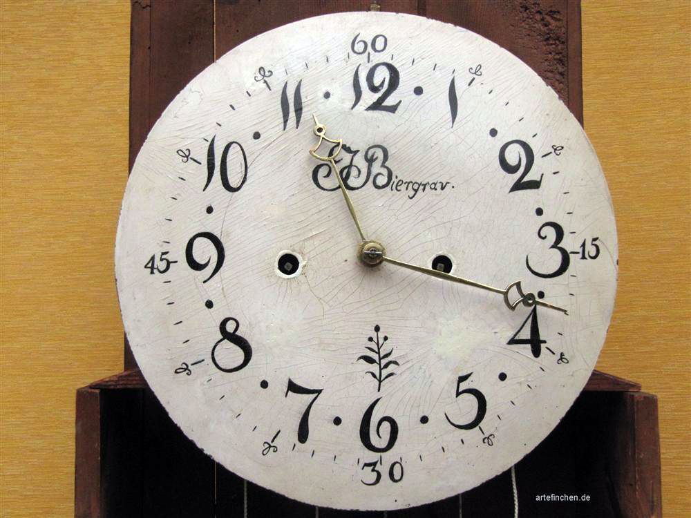 Antike Bornholmer Standuhr, Bodenstanduhr, signiert, um 1820