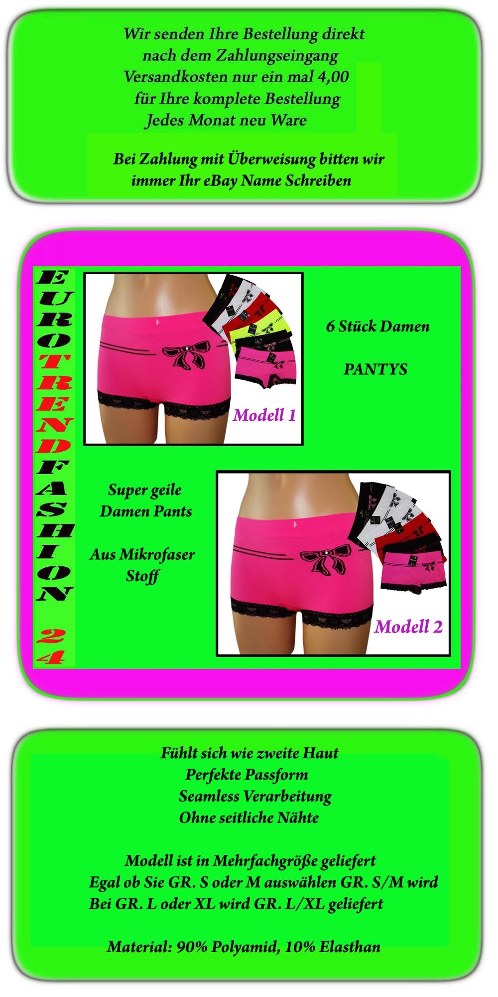 STÜCK  PANTYS HOTPANTS Unterhose Pants Unterwäsche Boxershorts