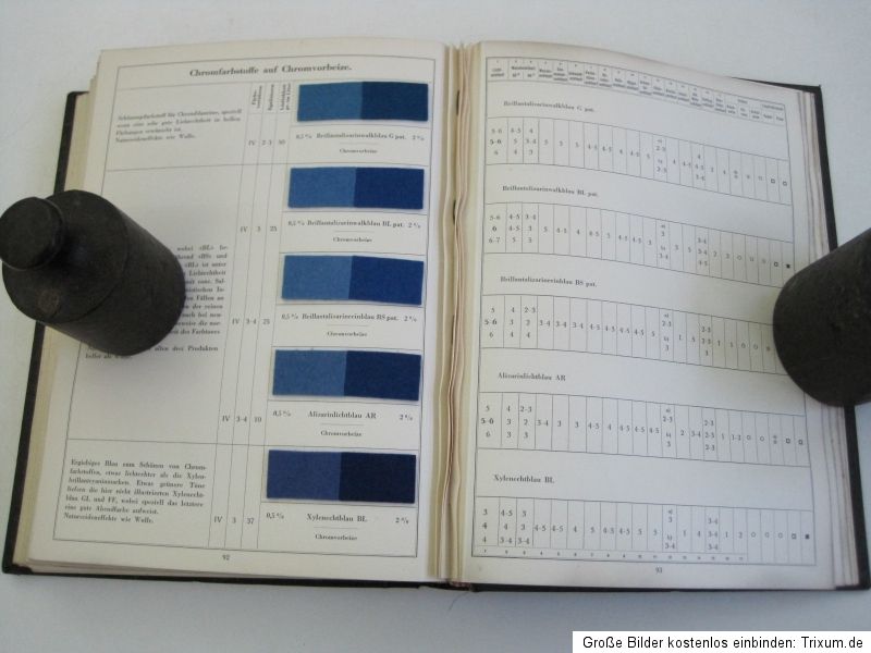 Stoffmusterbuch Sandoz. Musterbuch 735. Omegachrom  und